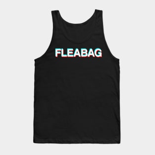 FLEABAG Logo Glitch - White Tank Top